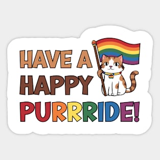 Have A Happy Purrride Sticker
